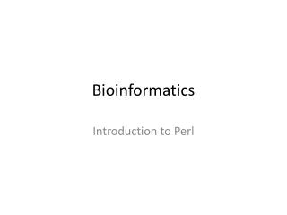 Bioinformatics