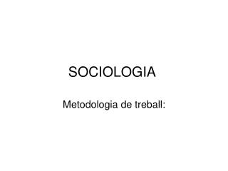 SOCIOLOGIA