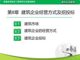 第8章 建筑企业经营方式及招投标