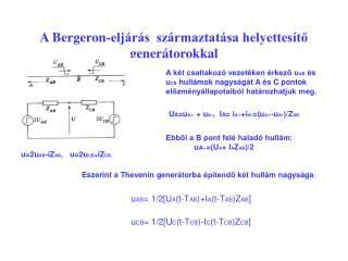 A Bergeron-eljárás származtatása helyettesítő generátorokkal