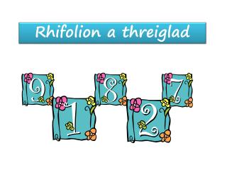 Rhifolion a threiglad
