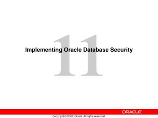 Implementing Oracle Database Security