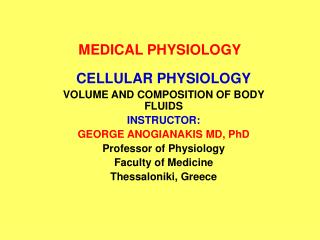 MEDICAL PHYSIOLOGY