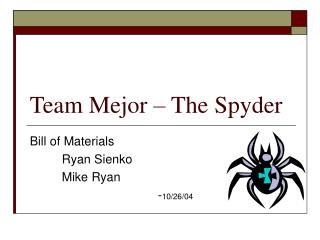 Team Mejor – The Spyder