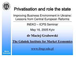 Privatisation and role the state