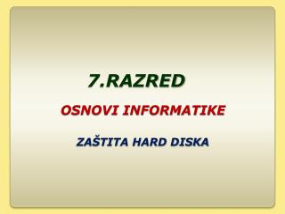 OSNOVI INFORMATIKE