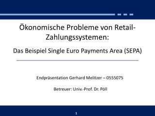 Ökonomische Probleme von Retail-Zahlungssystemen: Das Beispiel Single Euro Payments Area (SEPA)