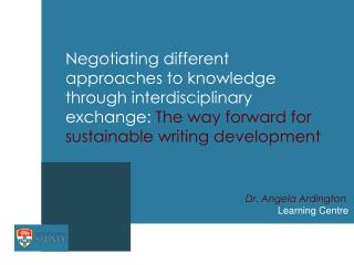Dr. Angela Ardington :