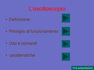 L’oscilloscopio