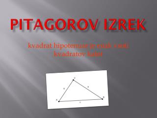 PITAGOROV IZREK