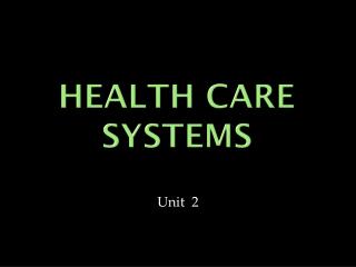 health care Systems