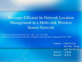 Message-Efficient In-Network Location Management in a Multi-sink Wireless Sensor Network