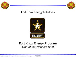 Fort Knox Energy Program One of the Nation’s Best