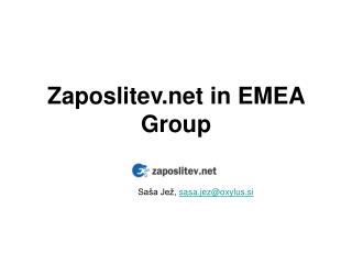 Zaposlitev in EMEA Group