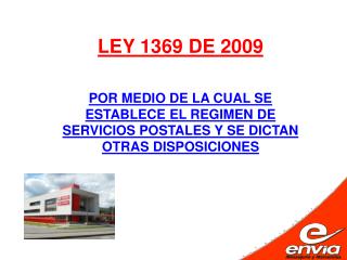 LEY 1369 DE 2009