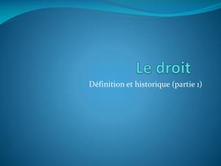 Le droit