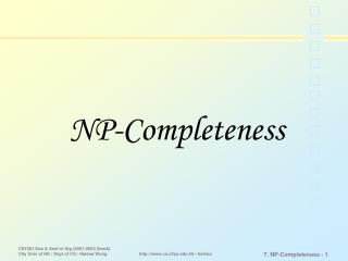 NP-Completeness