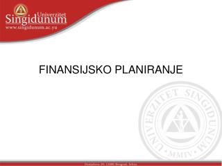 FINANSIJSKO PLANIRANJE