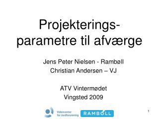 Projekterings-parametre til afværge