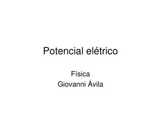 Potencial elétrico