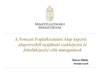 Mátyus Mihály Osztályvezető