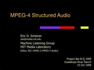 MPEG-4 Structured Audio