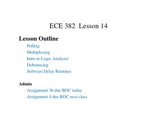 ECE 382 Lesson 14