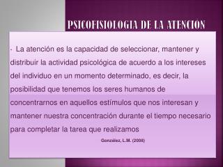 Psicofisiologia de la atención