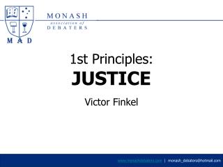 1st Principles: JUSTICE