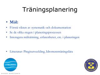 Träningsplanering