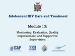 Adolescent HIV Care and Treatment