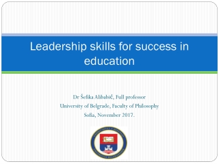 Leadership skills for success in education