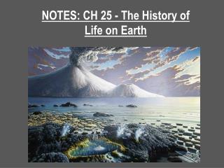 NOTES: CH 25 - The History of Life on Earth