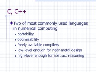 C, C++