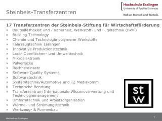 Steinbeis-Transferzentren