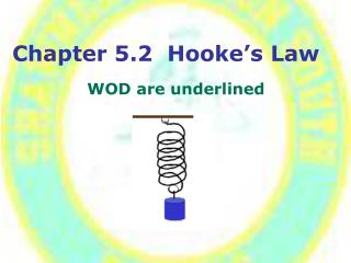 Chapter 5.2 Hooke’s Law