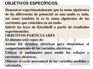 OBJETIVOS ESPECÍFICOS.