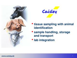 tissue sampling with animal identification sample handling, storage and transport lab integration