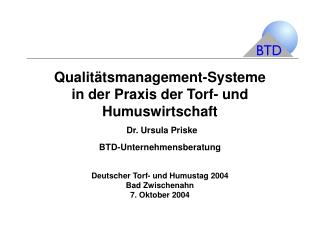 Zielsetzungen des Qualitätsmanagements