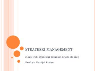 Strateški management