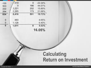 Calculating Return on Investment