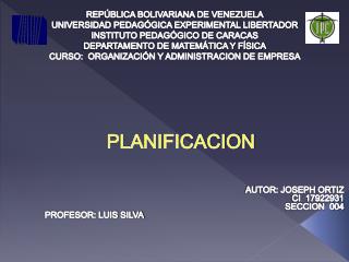 PLANIFICACION