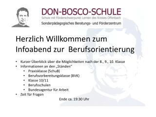 Herzlich Willkommen zum Infoabend zur Berufsorientierung