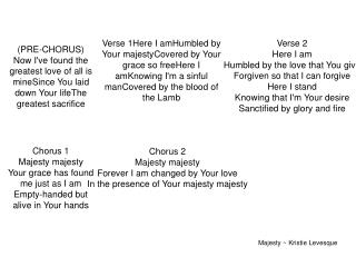 Verse 2 Here I am Humbled by the love that You give Forgiven so that I can forgive Here I stand