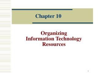 Organizing Information Technology Resources