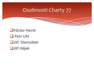 Osobnosti Charty 77
