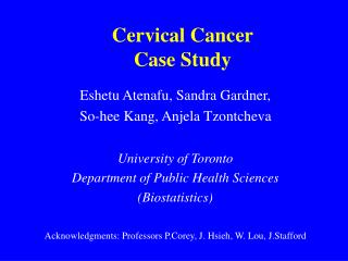 Cervical Cancer Case Study