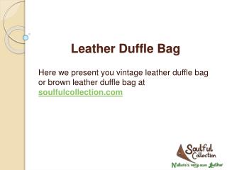 Leather Duffle Bag