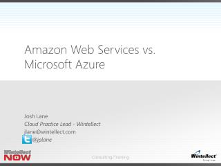 Amazon Web Services vs. Microsoft Azure