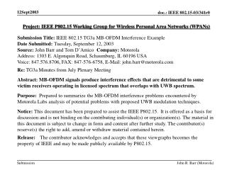 Project: IEEE P802.15 Working Group for Wireless Personal Area Networks (WPANs)